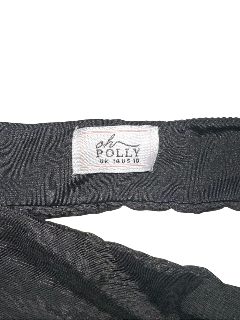 Oh Polly Black Strapless Cutout Bodycon Mini Dress US 10 - Picture 4 of 7
